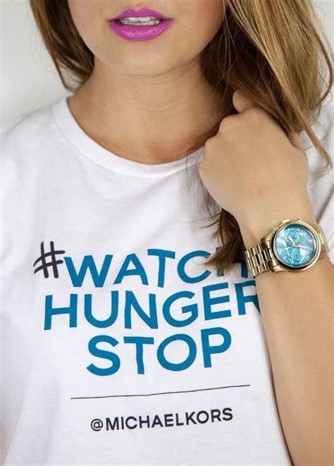 michael kors watch hunger stop silver|Michael Kors hunger stop campaign.